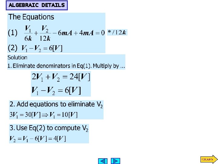 ALGEBRAIC DETAILS 