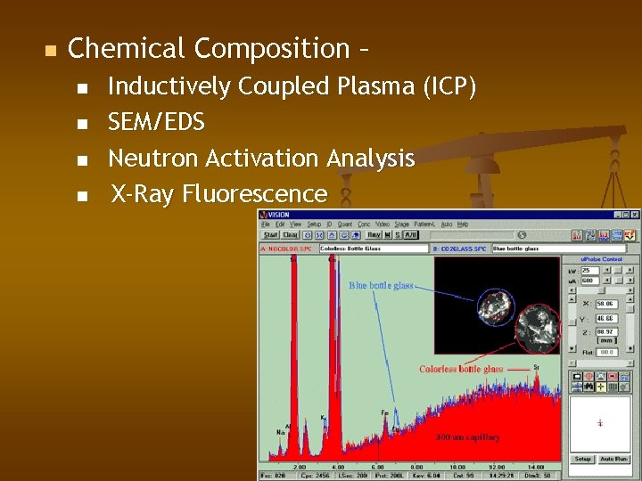 n Chemical Composition – n n Inductively Coupled Plasma (ICP) SEM/EDS Neutron Activation Analysis