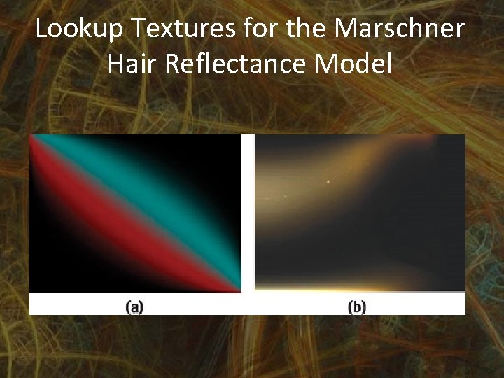 Lookup Textures for the Marschner Hair Reflectance Model 