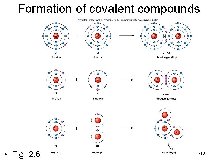 Formation of covalent compounds • Fig. 2. 6 1 -13 