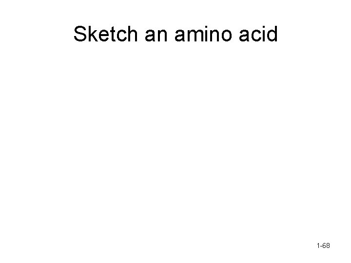 Sketch an amino acid 1 -68 