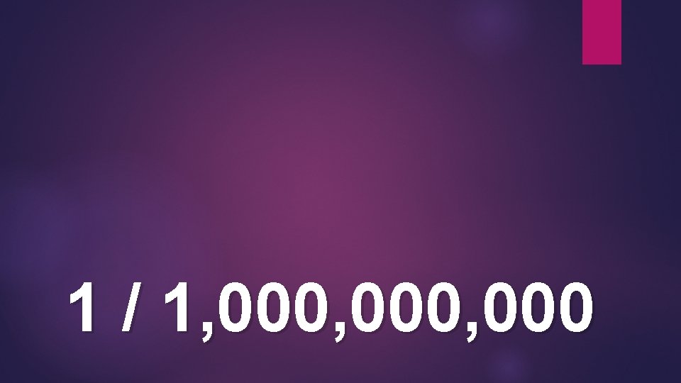 1 / 1, 000, 000 