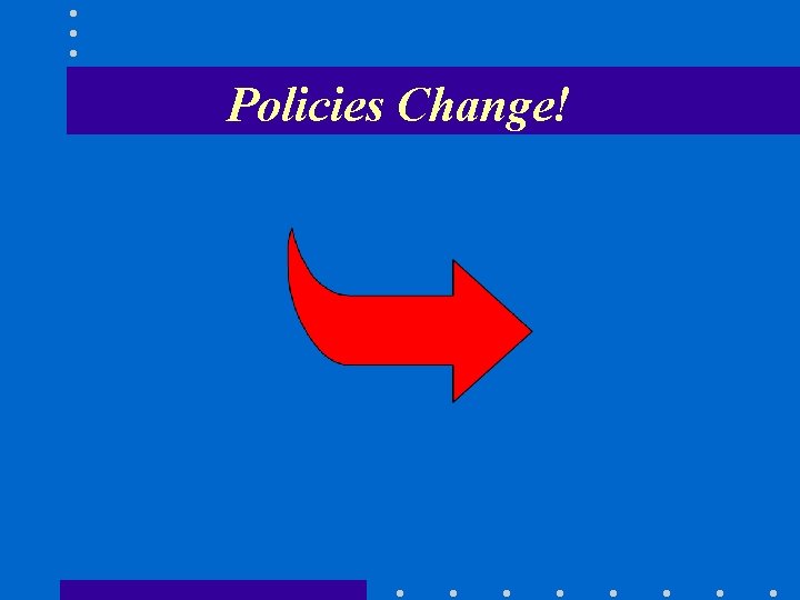 Policies Change! 