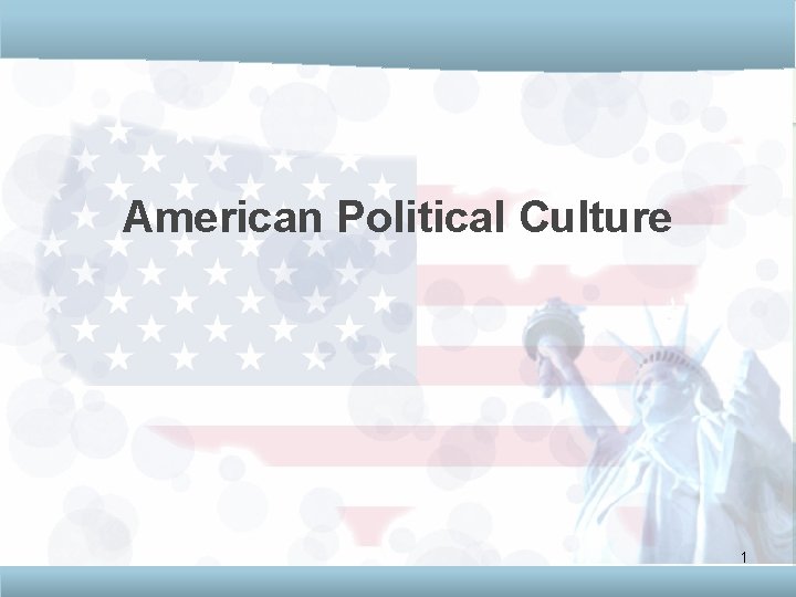 American Political Culture 1 