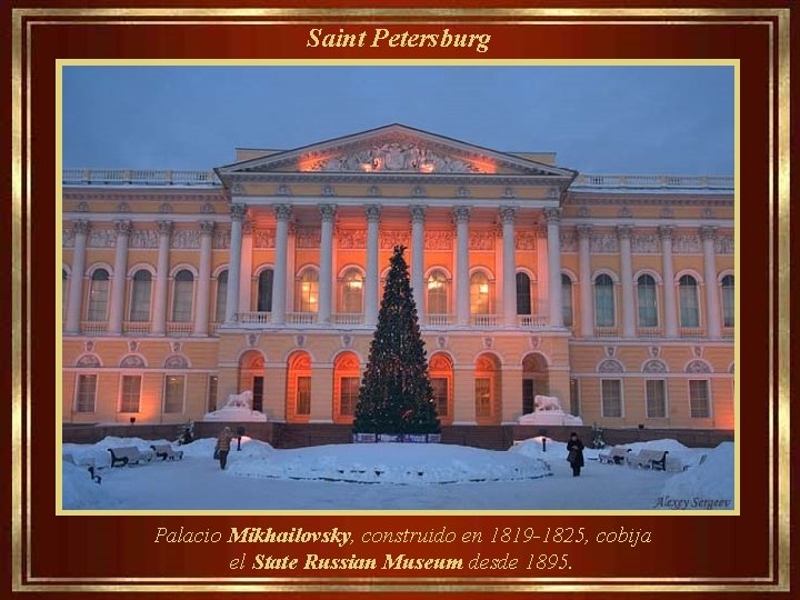  Saint Petersburg Palacio Mikhailovsky, construido en 1819 -1825, cobija el State Russian Museum