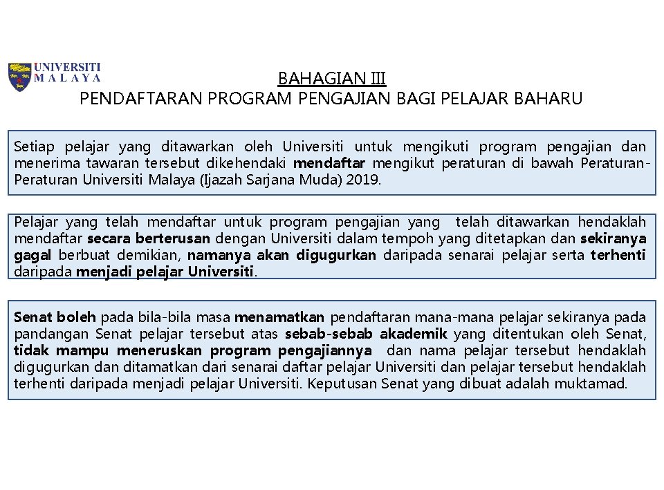 Taklimat Kaedah Dan Peraturan Ijazah Sarjana Muda 2019
