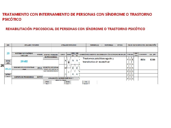 TRATAMIENTO CON INTERNAMIENTO DE PERSONAS CON SÍNDROME O TRASTORNO PSICÓTICO REHABILITACIÓN PSICOSOCIAL DE PERSONAS TRATAMIENTO CON INTERNAMIENTO DE PERSONAS CON SÍNDROME O TRASTORNO PSICÓTICO REHABILITACIÓN PSICOSOCIAL DE PERSONAS
