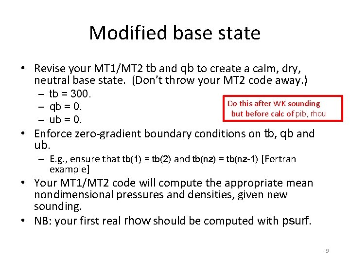Modified base state • Revise your MT 1/MT 2 tb and qb to create Modified base state • Revise your MT 1/MT 2 tb and qb to create