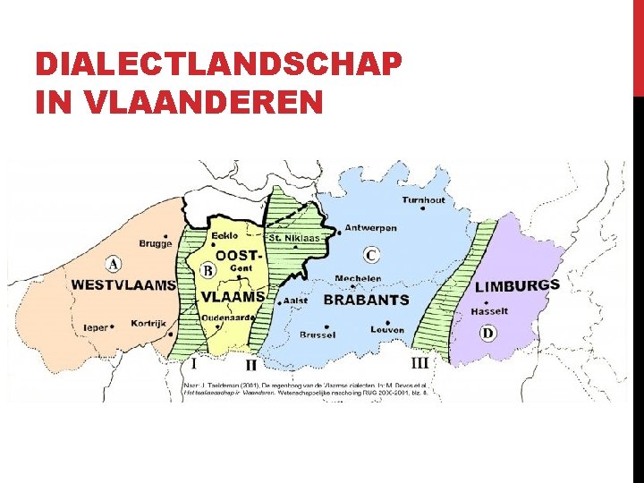 DIALECTLANDSCHAP IN VLAANDEREN DIALECTLANDSCHAP IN VLAANDEREN