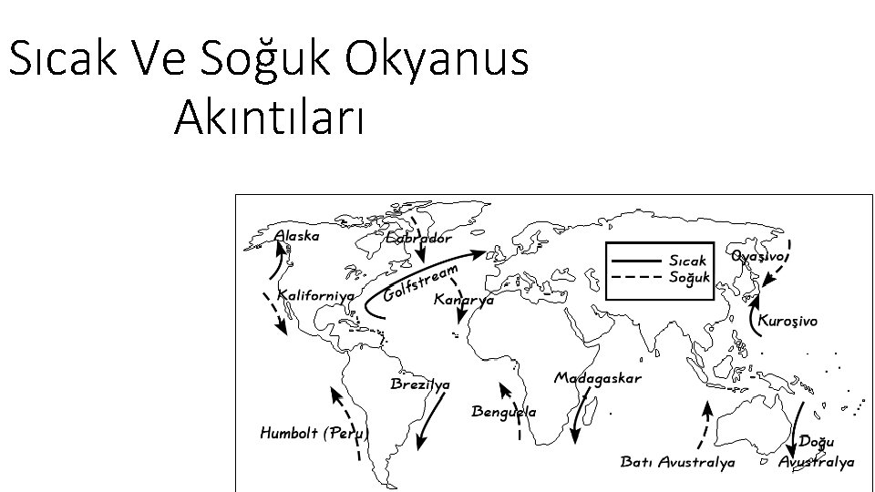 Sıcak Ve Soğuk Okyanus Akıntıları 