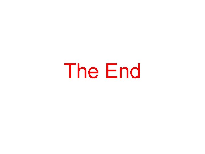 The End 