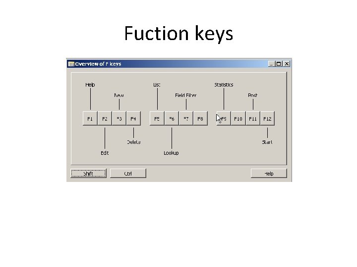 Fuction keys 