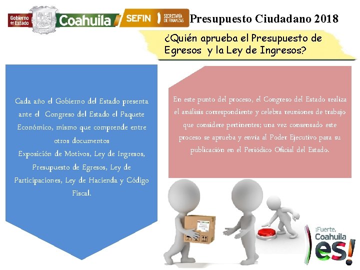 Presupuesto Ciudadano 2018 ¿Quién aprueba el Presupuesto de Egresos y la Ley de Ingresos?