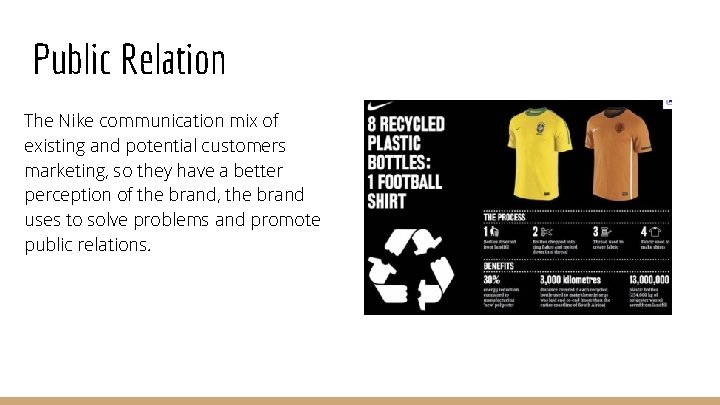 Public Relation The Nike communication mix of existing and potential customers marketing, so they