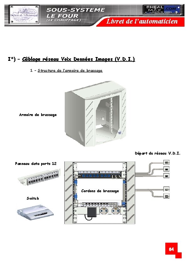 Livret de l’automaticien I°) – Câblage réseau Voix Données Images (V. D. I. )