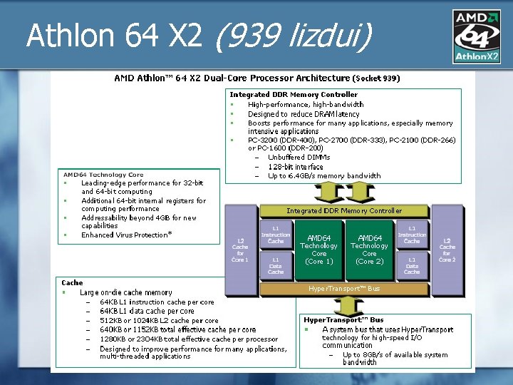 Athlon 64 X 2 (939 lizdui) 