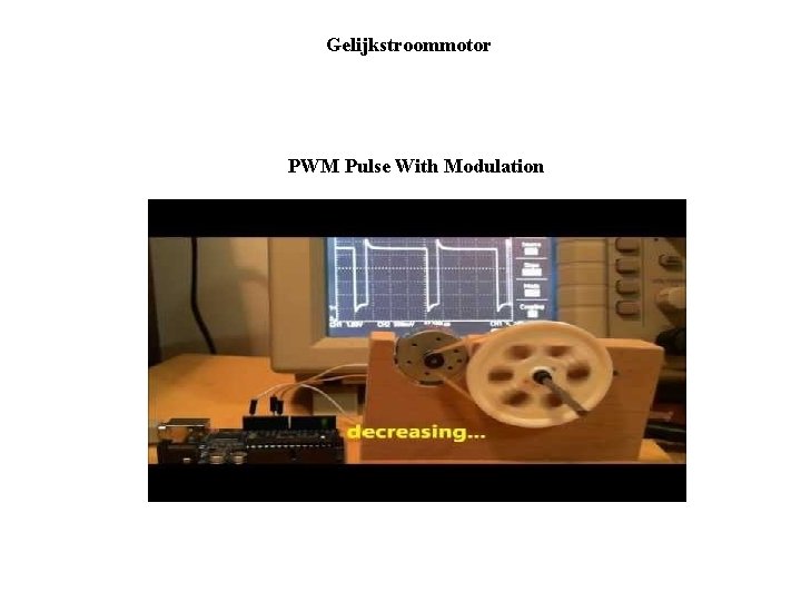 Gelijkstroommotor PWM Pulse With Modulation 