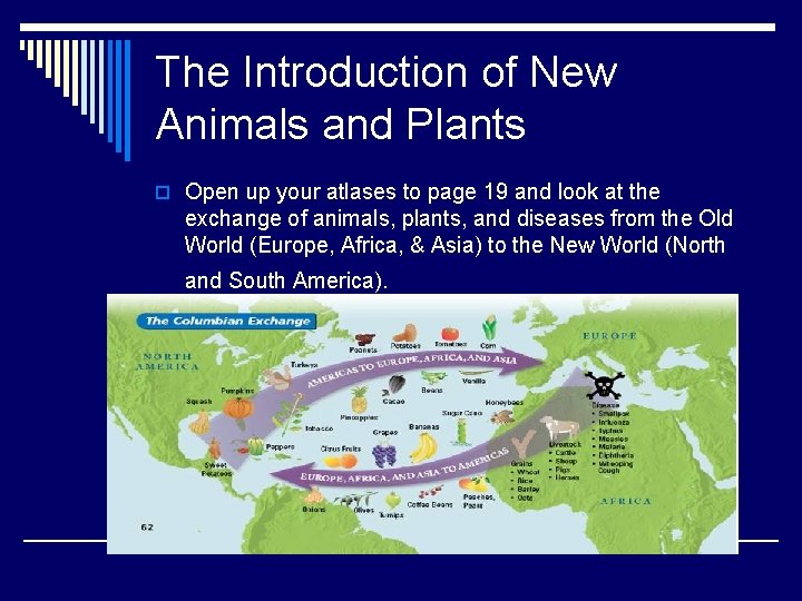 The Introduction of New Animals and Plants o Open up your atlases to page