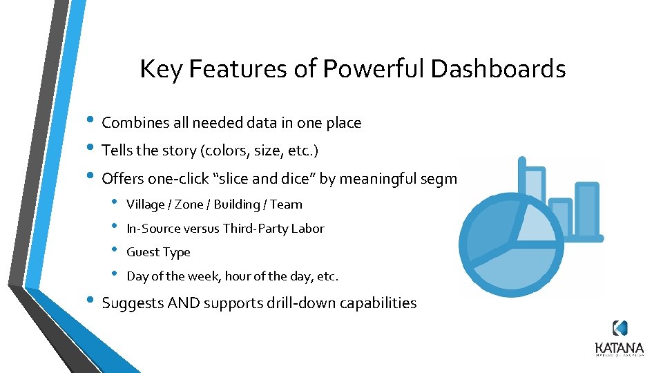 Key Features of Powerful Dashboards • Combines all needed data in one place • Key Features of Powerful Dashboards • Combines all needed data in one place •