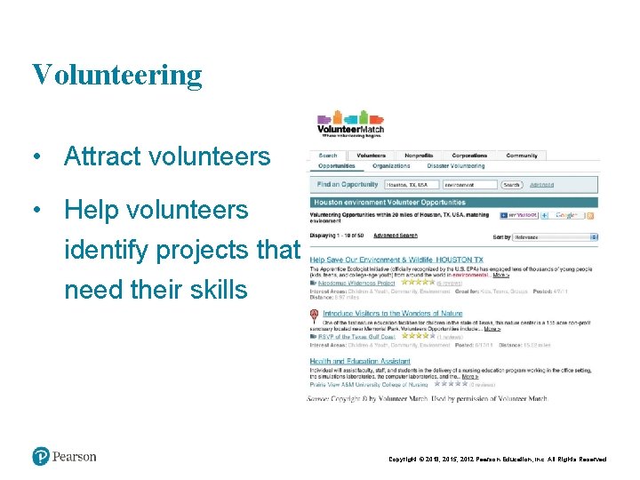Chapt er 2 27 Volunteering • Attract volunteers • Help volunteers identify projects that Chapt er 2 27 Volunteering • Attract volunteers • Help volunteers identify projects that