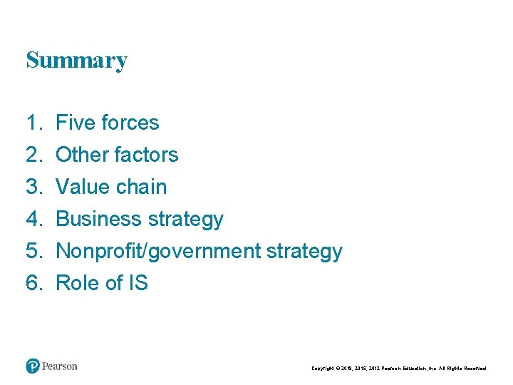 Chapt er 2 31 Summary 1. 2. 3. 4. 5. Five forces Other factors Chapt er 2 31 Summary 1. 2. 3. 4. 5. Five forces Other factors