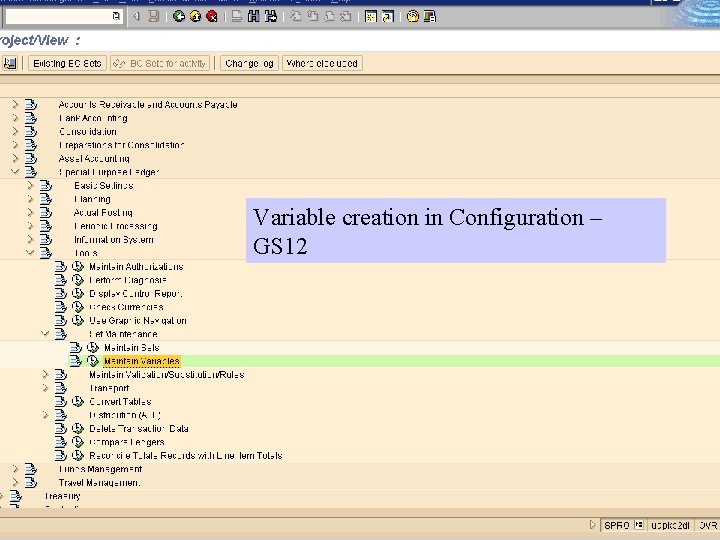 Variable creation in Configuration – GS 12 