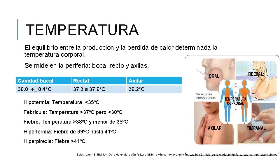 TEMPERATURA El equilibrio entre la producción y la perdida de calor determinada la temperatura