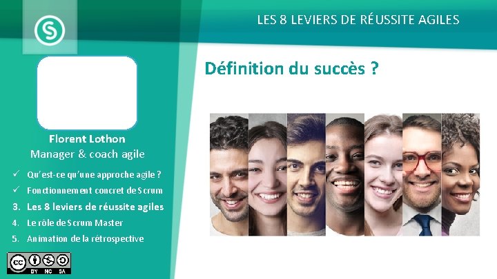 LES 8 LEVIERS DE RÉUSSITE AGILES Définition du succès ? Florent Lothon Manager &