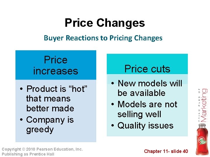 Price Changes Buyer Reactions to Pricing Changes Price increases Price cuts • Product is Price Changes Buyer Reactions to Pricing Changes Price increases Price cuts • Product is