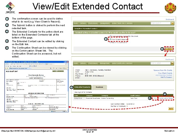 View/Edit Extended Contact – 1 – 2 – 3 – 4 – 5 The