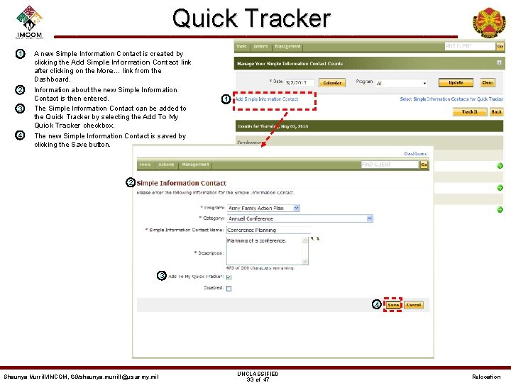 Quick Tracker – 1 – 2 – 3 – 4 A new Simple Information