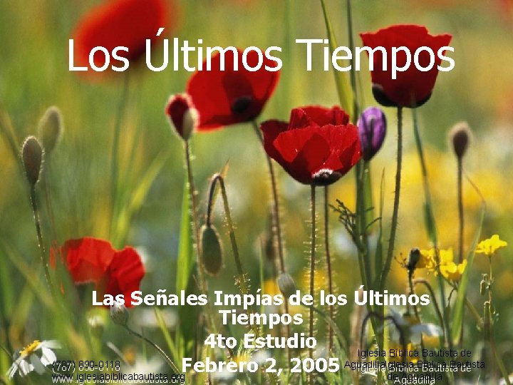 Los Últimos Tiempos Las Señales Impías de los Últimos Tiempos 4 to Estudio Iglesia