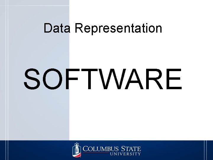 Data Representation SOFTWARE 