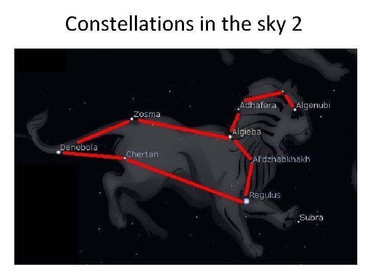 Constellations in the sky 2 Constellations in the sky 2