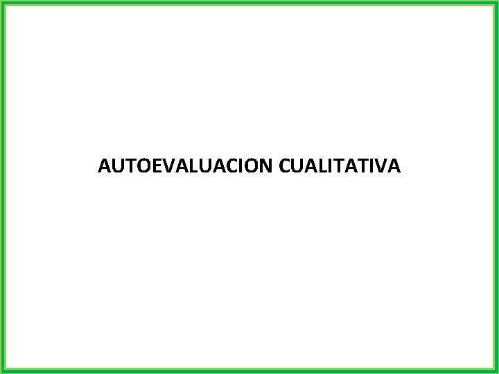 AUTOEVALUACION CUALITATIVA 