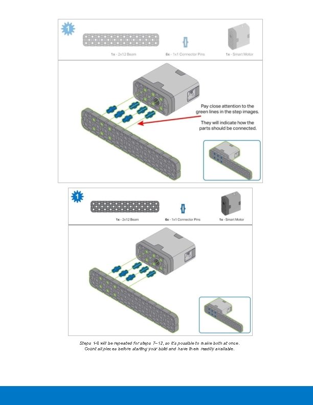 Steps 1 -6 will be repeated for steps 7– 12, so it’s possible to