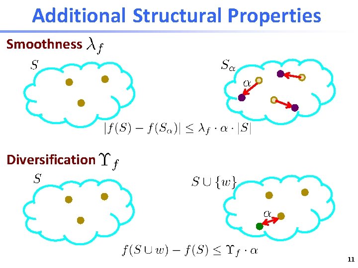 Additional Structural Properties Smoothness Diversification 11 