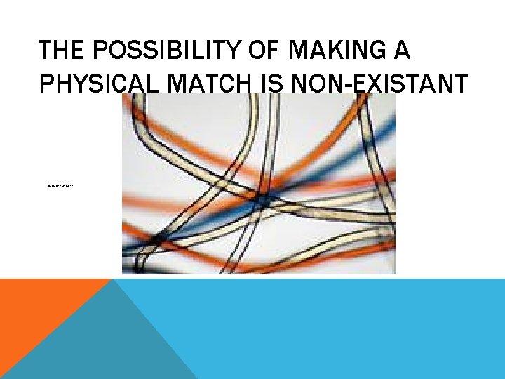 THE POSSIBILITY OF MAKING A PHYSICAL MATCH IS NON-EXISTANT Is NONEXISTANT!! 