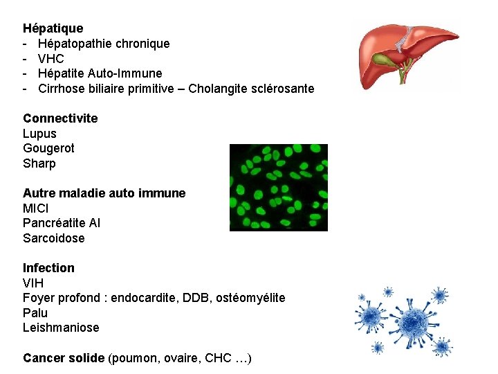 Hépatique - Hépatopathie chronique - VHC - Hépatite Auto-Immune - Cirrhose biliaire primitive –