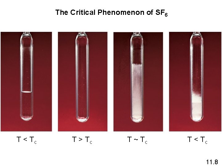 The Critical Phenomenon of SF 6 T < Tc T > Tc T ~