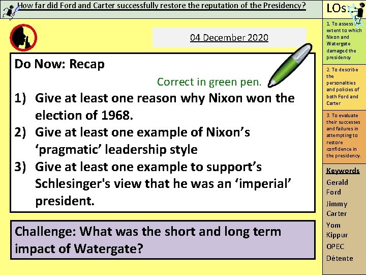 How far did Ford and Carter successfully restore the reputation of the Presidency? 04