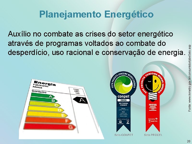 Auxílio no combate as crises do setor energético através de programas voltados ao combate