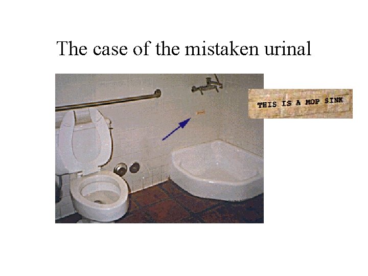 The case of the mistaken urinal 