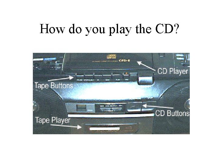 How do you play the CD? 