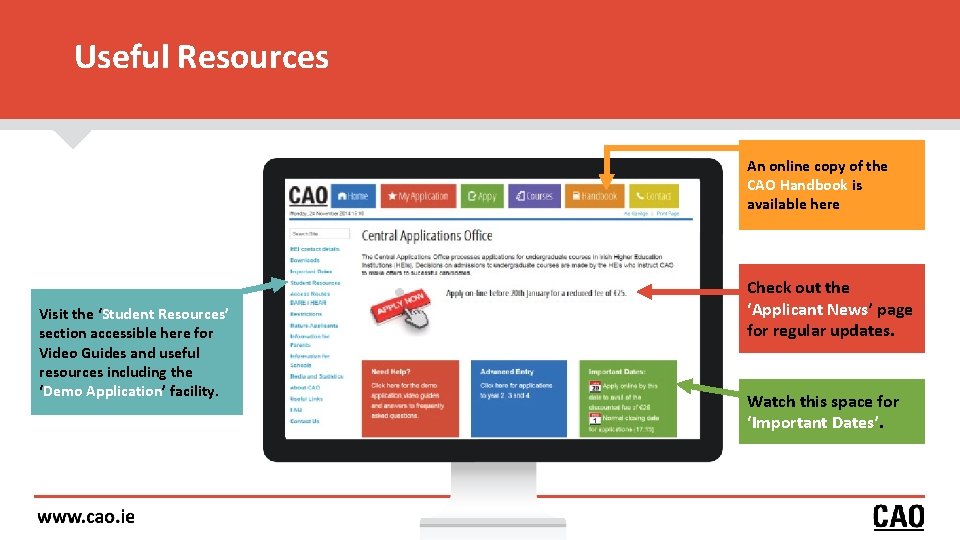 Useful Resources An online copy of the CAO Handbook is available here Visit the Useful Resources An online copy of the CAO Handbook is available here Visit the