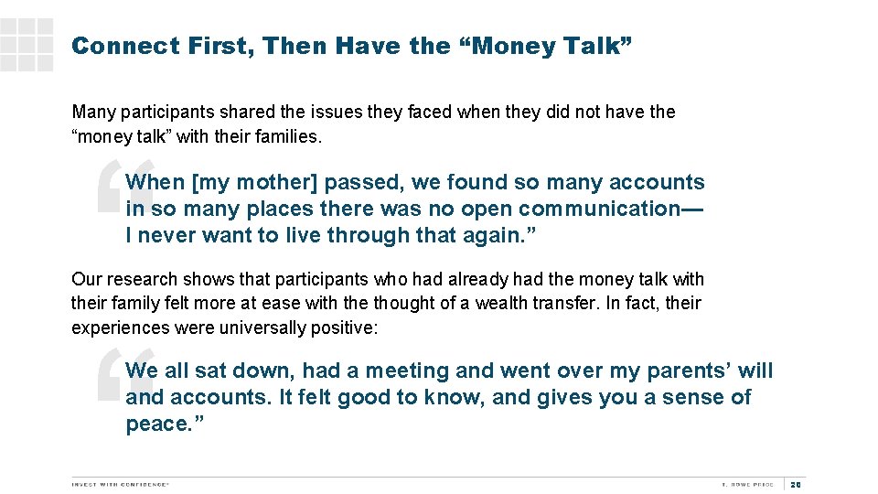 Connect First, Then Have the “Money Talk” Many participants shared the issues they faced