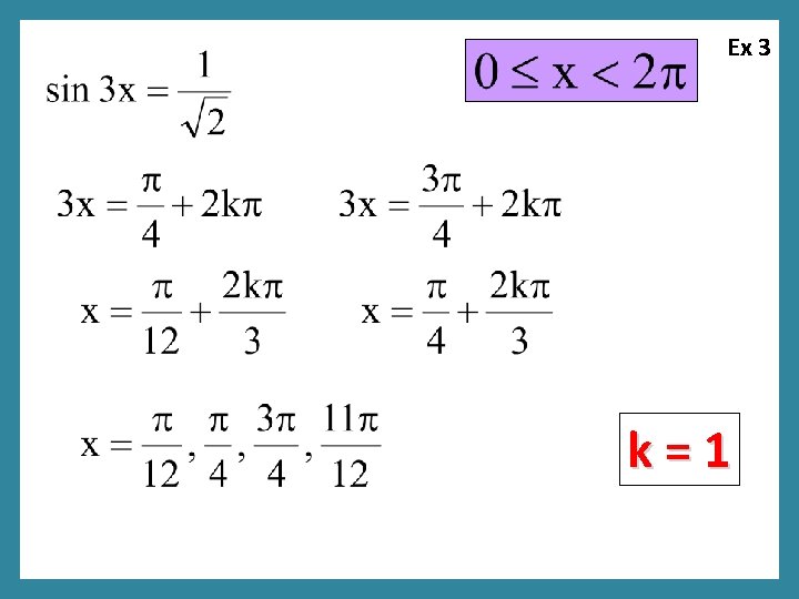 Ex 3 k=1 