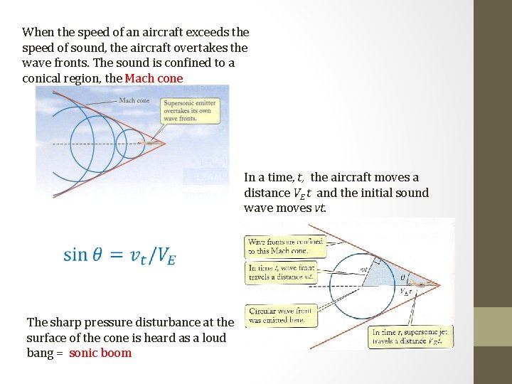 When the speed of an aircraft exceeds the speed of sound, the aircraft overtakes When the speed of an aircraft exceeds the speed of sound, the aircraft overtakes