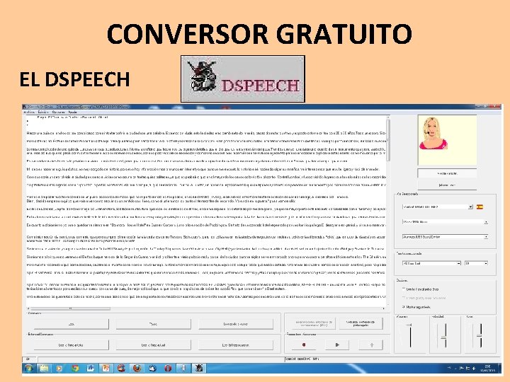 CONVERSOR GRATUITO EL DSPEECH 