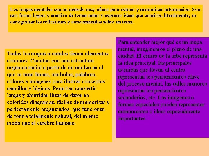 Los mapas mentales son un método muy eficaz para extraer y memorizar información. Son